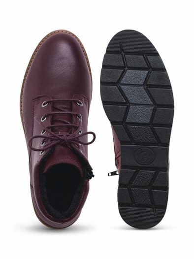 Hallux-Reißverschluss-Bootie Bordeaux