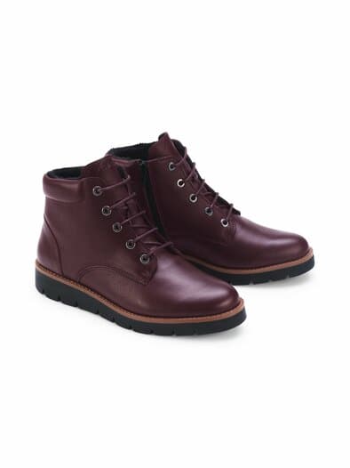 Hallux-Reißverschluss-Bootie Bordeaux