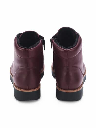 Hallux-Reißverschluss-Bootie Bordeaux