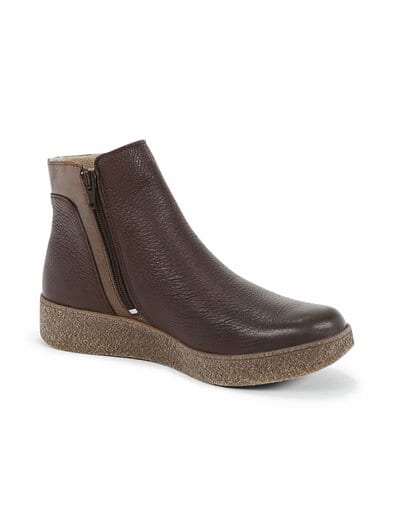 Hallux-Hirschleder-Stiefelette Braun-Bronze