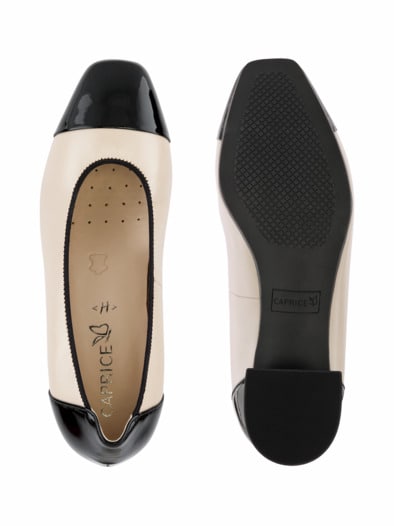 Hallux-Pumps Coco Beige-Schwarz