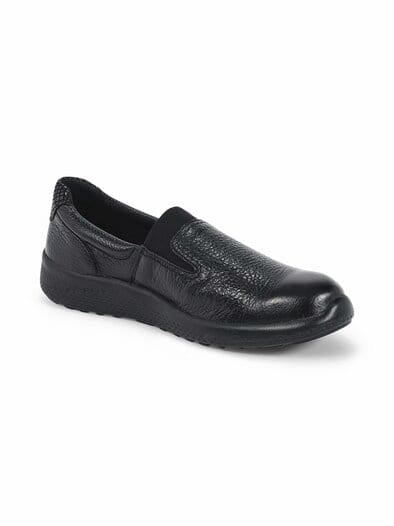 Hallux-Hirschleder Komfortslipper Schwarz