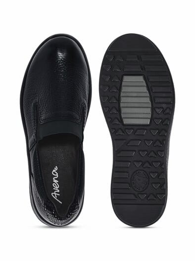 Hallux-Hirschleder Komfortslipper Schwarz