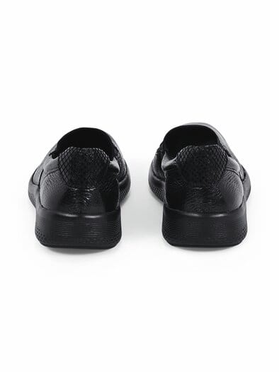 Hallux-Hirschleder Komfortslipper Schwarz