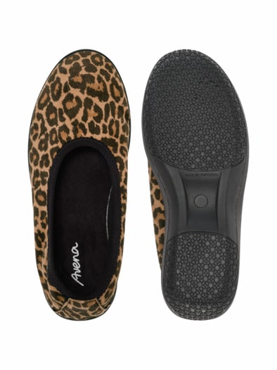 Hallux-Softslipper Animalprint Leo-Braun