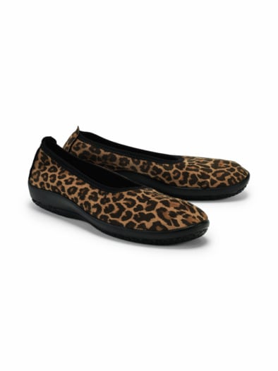 Hallux-Softslipper Animalprint Leo-Braun