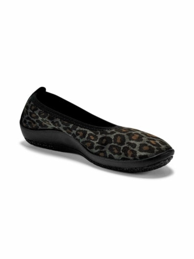 Hallux-Softslipper Animalprint Leo-Schwarz