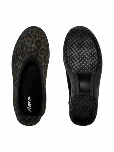 Hallux-Softslipper Animalprint Leo-Schwarz