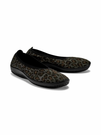 Hallux-Softslipper Animalprint Leo-Schwarz