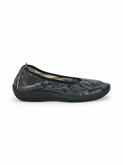 Hallux-Softslipper Animalprint Schwarz-Grau