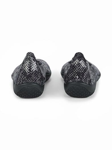 Hallux-Softslipper Animalprint Schwarz-Grau