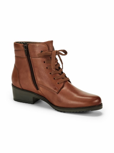 Absatz-Stiefelette Soft Cognac