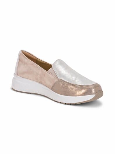 Fidelio- Hallux Komfortslipper Beige glänzend