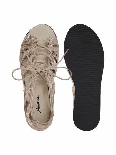 Sandalenschuh-Extraweite Beige