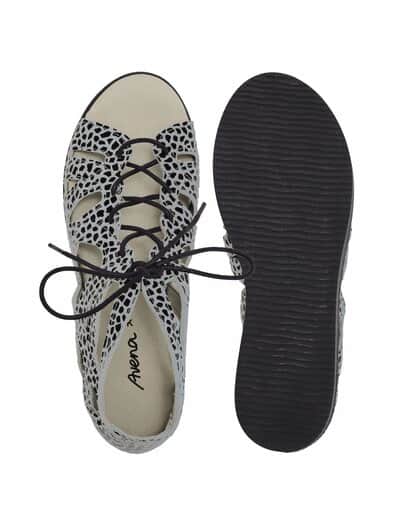 Sandalenschuh-Extraweite Schwarz-Weiß