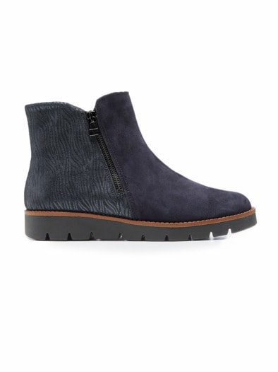 Hallux-Bootie Doppelreißverschluss Marine