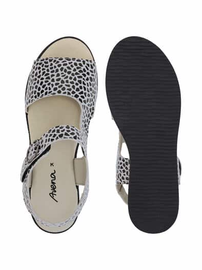 Klett Sandale Extraweite Schwarz-Weiß