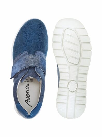 Hallux-Klettschuh Superstretch Blau metallic