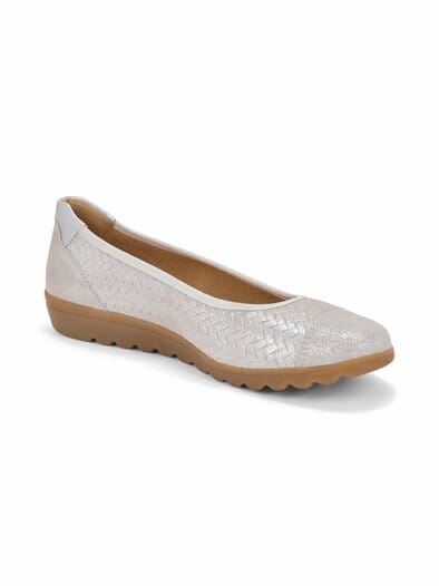 Hallux-Ballerina Flechtglanz Beige