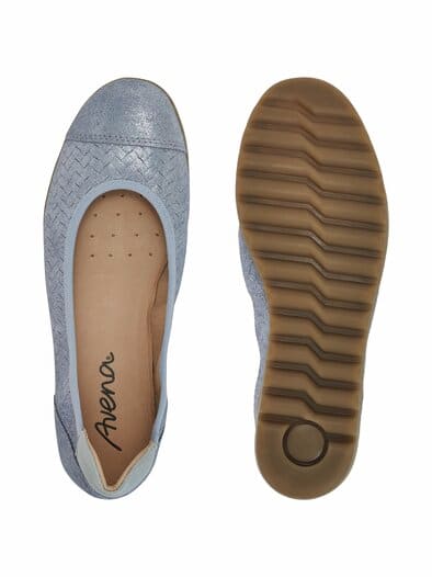 Hallux-Ballerina Flechtglanz Hellblau