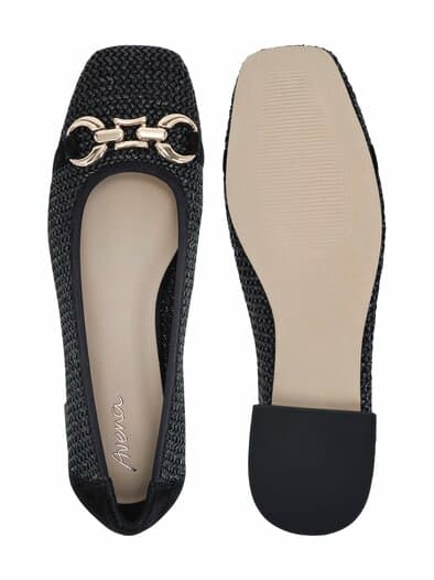 Bast-Ballerina Elegant Schwarz