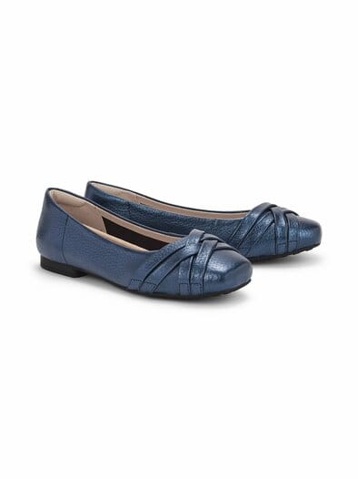 Hirschleder-Edel Ballerina Blau