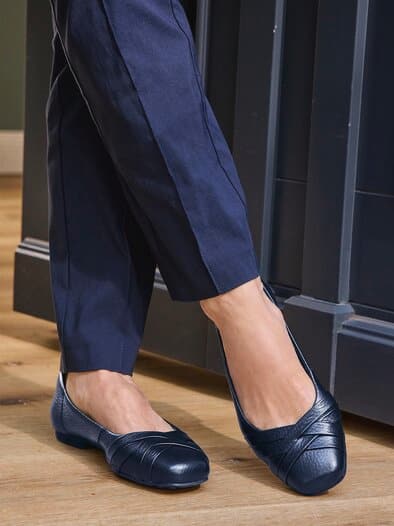 Hirschleder-Edel Ballerina Blau