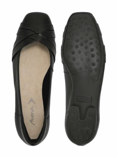 Hirschleder-Edel Ballerina Schwarz