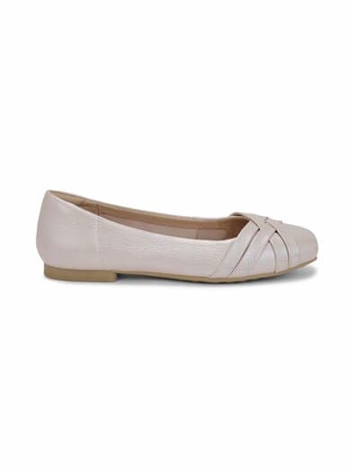 Hirschleder-Edel Ballerina Beige