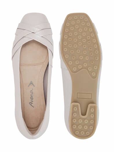 Hirschleder-Edel Ballerina Beige