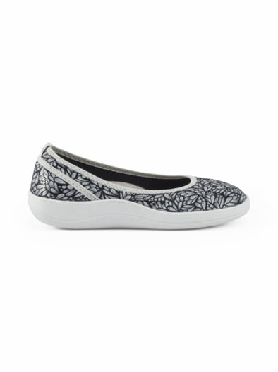 Hallux-Softslipper Naturform Schwarz-Weiß