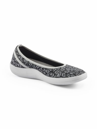 Hallux-Softslipper Naturform Schwarz-Weiß