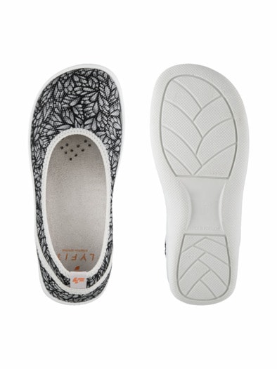 Hallux-Softslipper Naturform Schwarz-Weiß