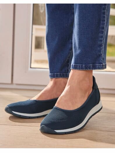 Hallux-Schlupf Ballerina Memory Marine