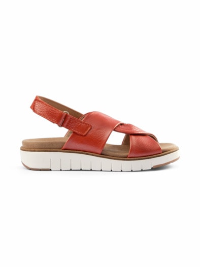 Hallux-Hirschleder Sandale Soft Orange