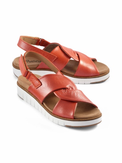 Hallux-Hirschleder Sandale Soft Orange