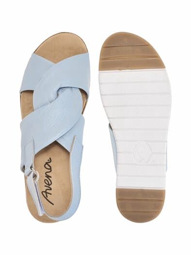 Hallux-Hirschleder Sandale Soft Hellblau