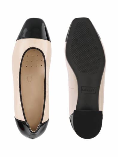 Hallux-Pumps Coco Beige-Schwarz