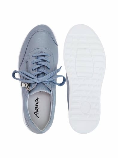 Hallux-Hirschleder Schnürer Hellblau