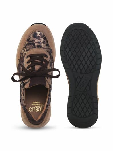 Hallux-Schnürer Reißverschluss Beige-Leo