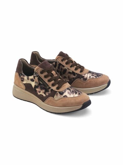 Hallux-Schnürer Reißverschluss Beige-Leo