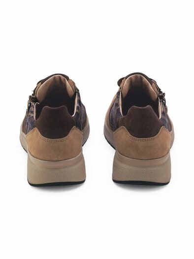 Hallux-Schnürer Reißverschluss Beige-Leo