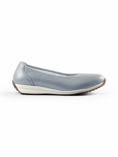 Hirschleder-Ballerina Hellblau