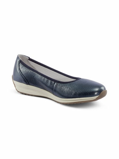 Hirschleder-Ballerina Marine