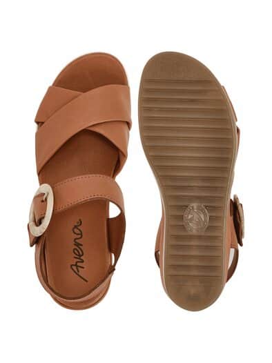 Hallux-Sandale Softleder Cognac