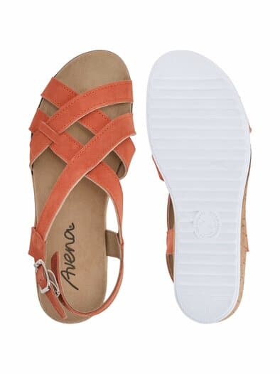 Riemen-Sandale Sitzfest Orange