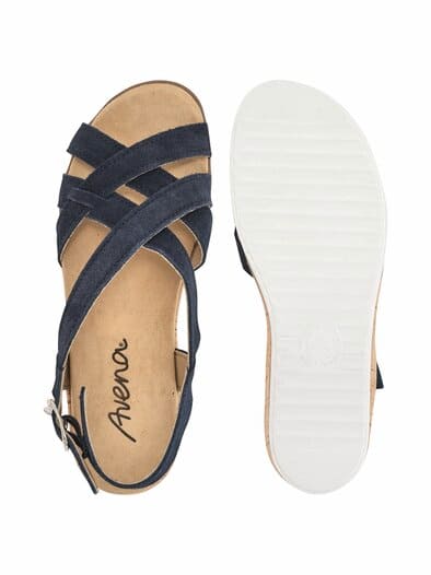 Riemen-Sandale Sitzfest Blau