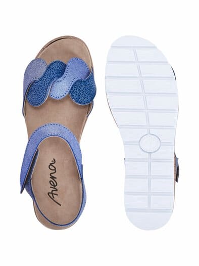 Klett-Sandale Wellenglanz Blau