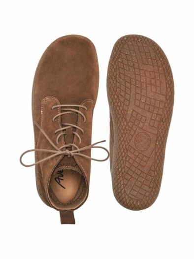 Knöchelstiefelette-Naturform Dunkelbeige