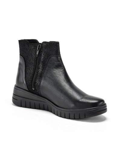 Hallux-Stiefelette Luftpolster Schwarz